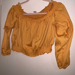 Crop Top Scrunched Blouse